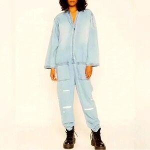 Free People x Sandrine Rose Kimono Denim Jumpsuit